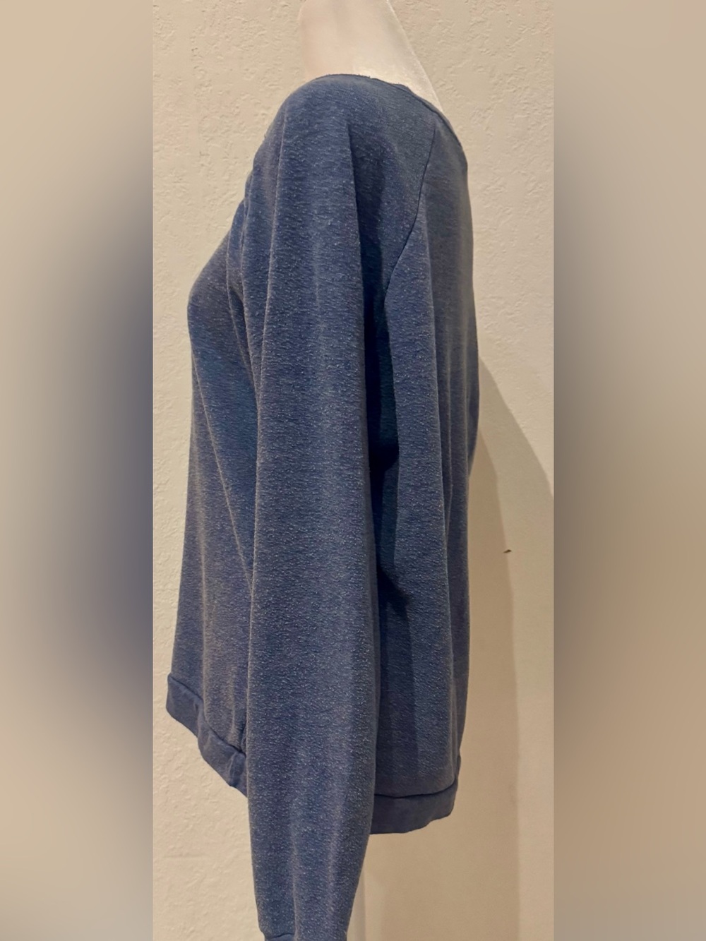 Alternative Apparel Earth cozy heathered light blue crewneck pullover sweatshirt - Picture 5 of 9